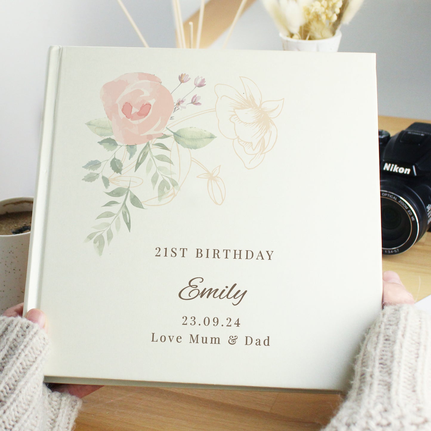 Personalised Floral Square Photo Album - image 4