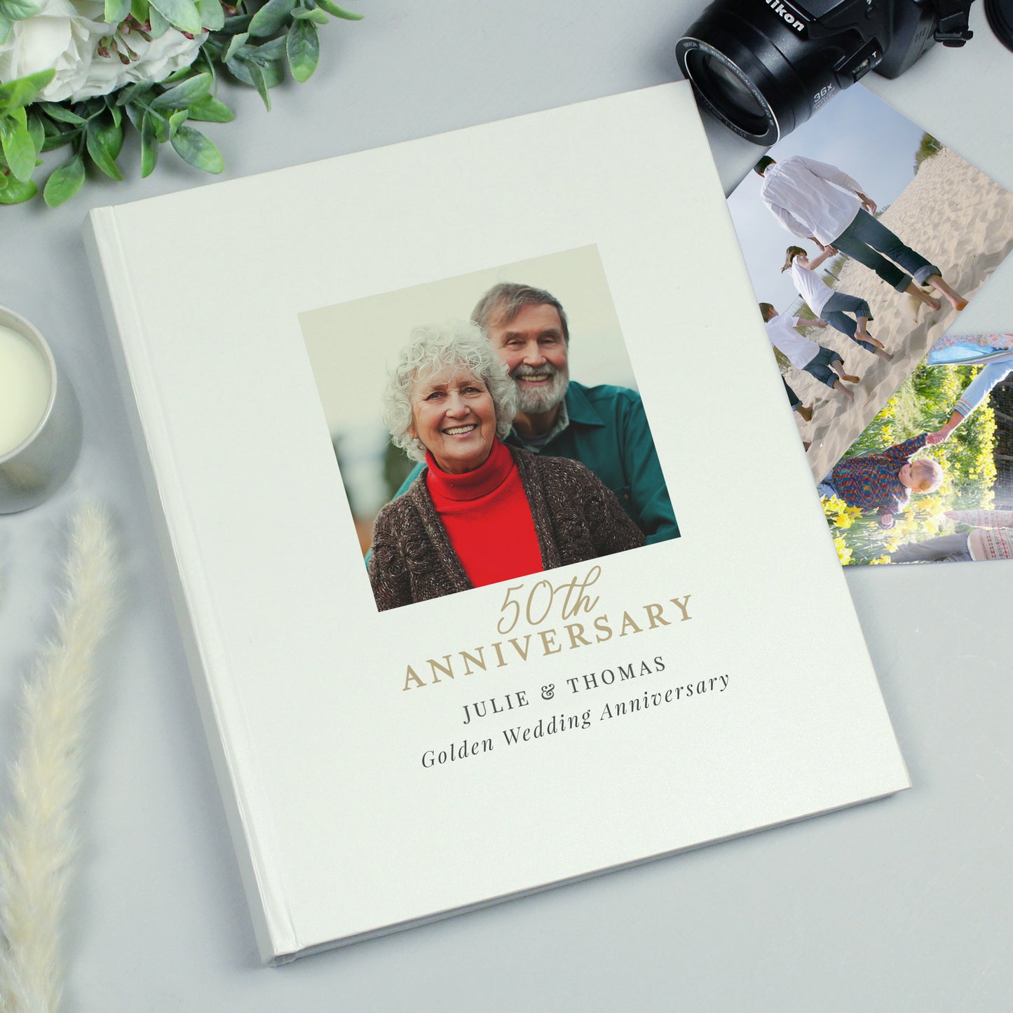 Personalised Photo Upload 50th Anniversary Traditional Photo Album from Heartfelt Gifts