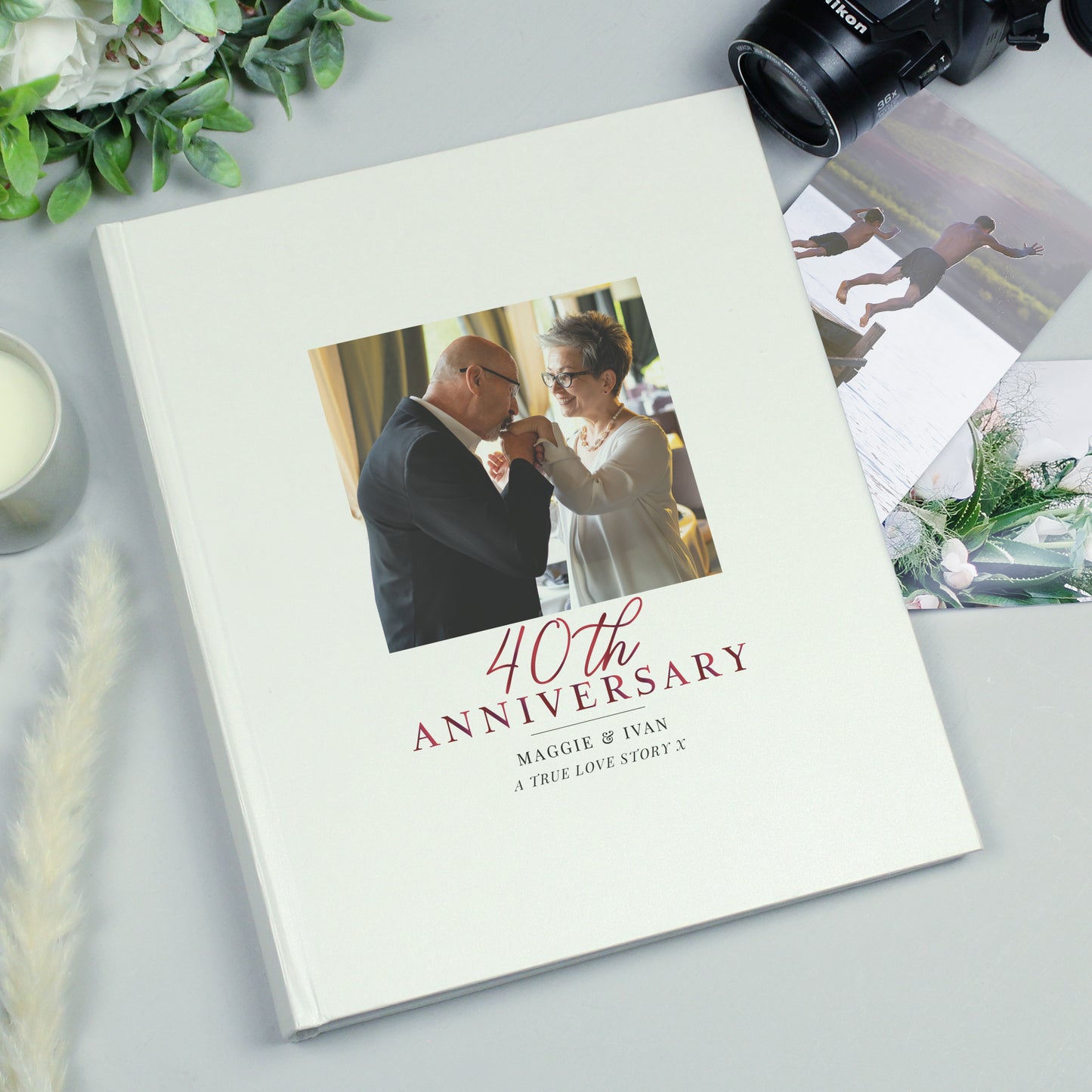 Personalised Photo Upload 40th Anniversary Traditional Photo Album from Heartfelt Gifts
