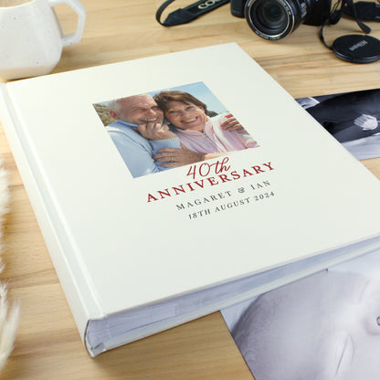 Personalised Photo Upload 40th Anniversary Traditional Photo Album - image 2