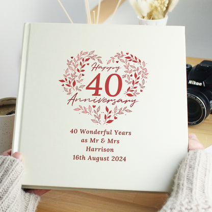 Personalised 40th Ruby Wedding Anniversary Photo Album - image 2