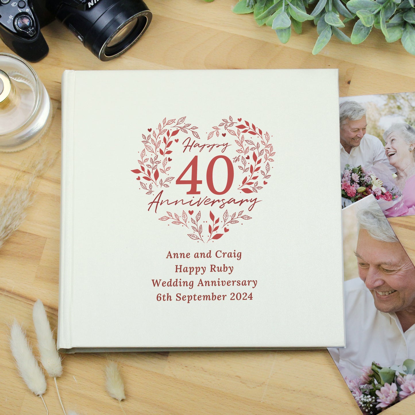 Personalised 40th Ruby Wedding Anniversary Photo Album - image 4