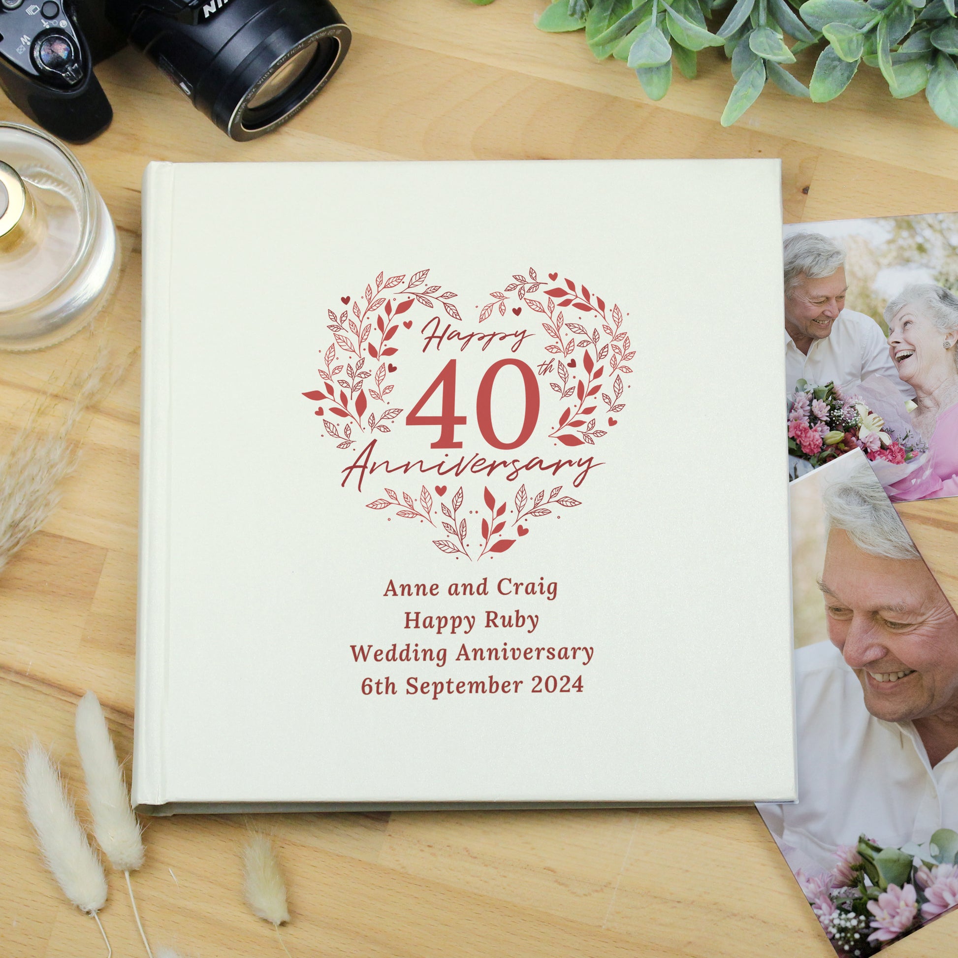 Personalised 40th Ruby Wedding Anniversary Photo Album - image 4