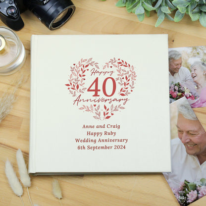 Personalised 40th Ruby Wedding Anniversary Photo Album - image 4