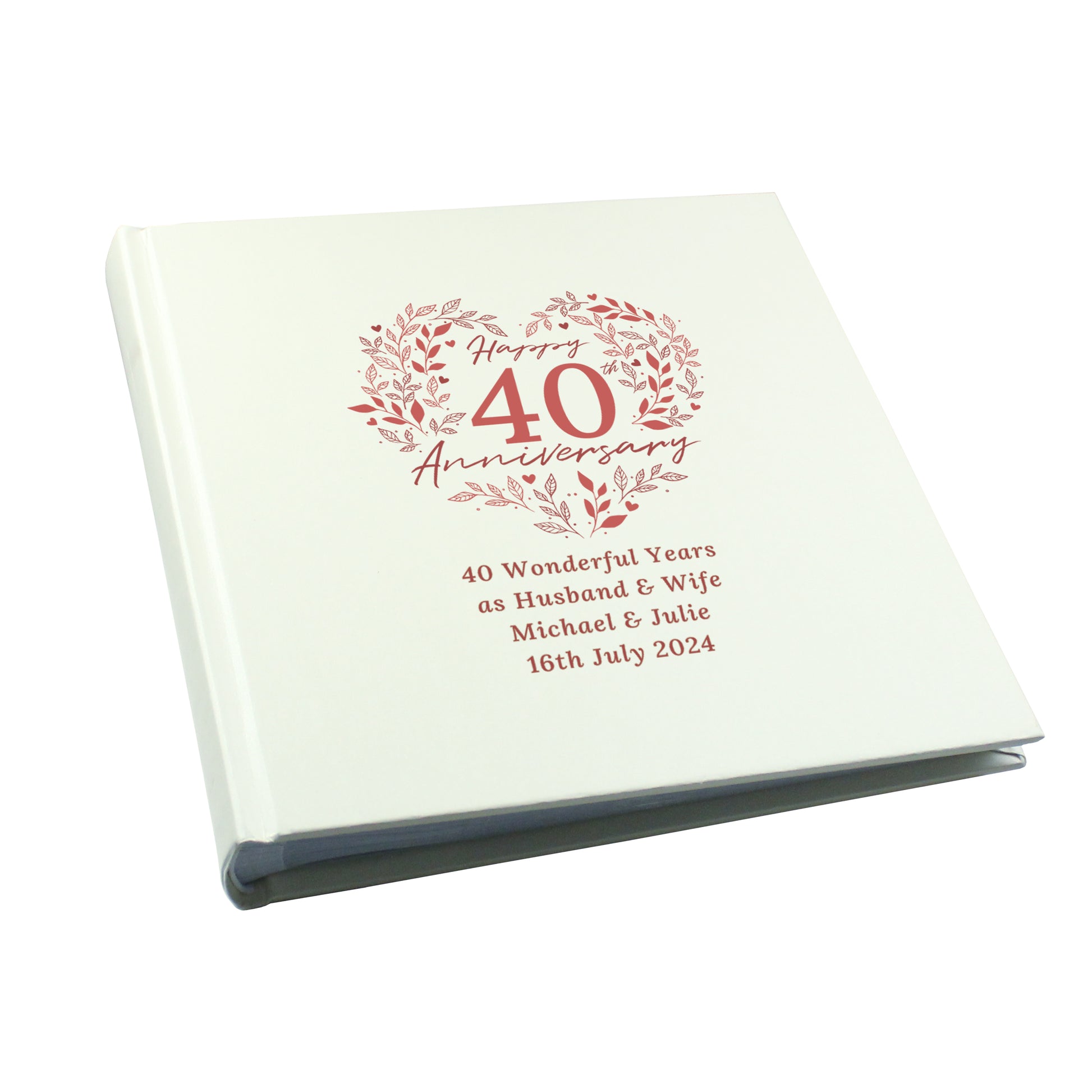 Personalised 40th Ruby Wedding Anniversary Photo Album - image 5