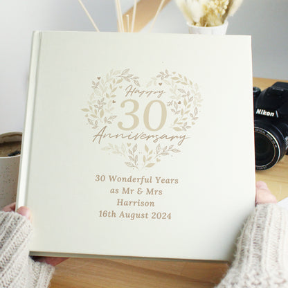 Personalised 30th Pearl Wedding Anniversary Photo Album - image 2