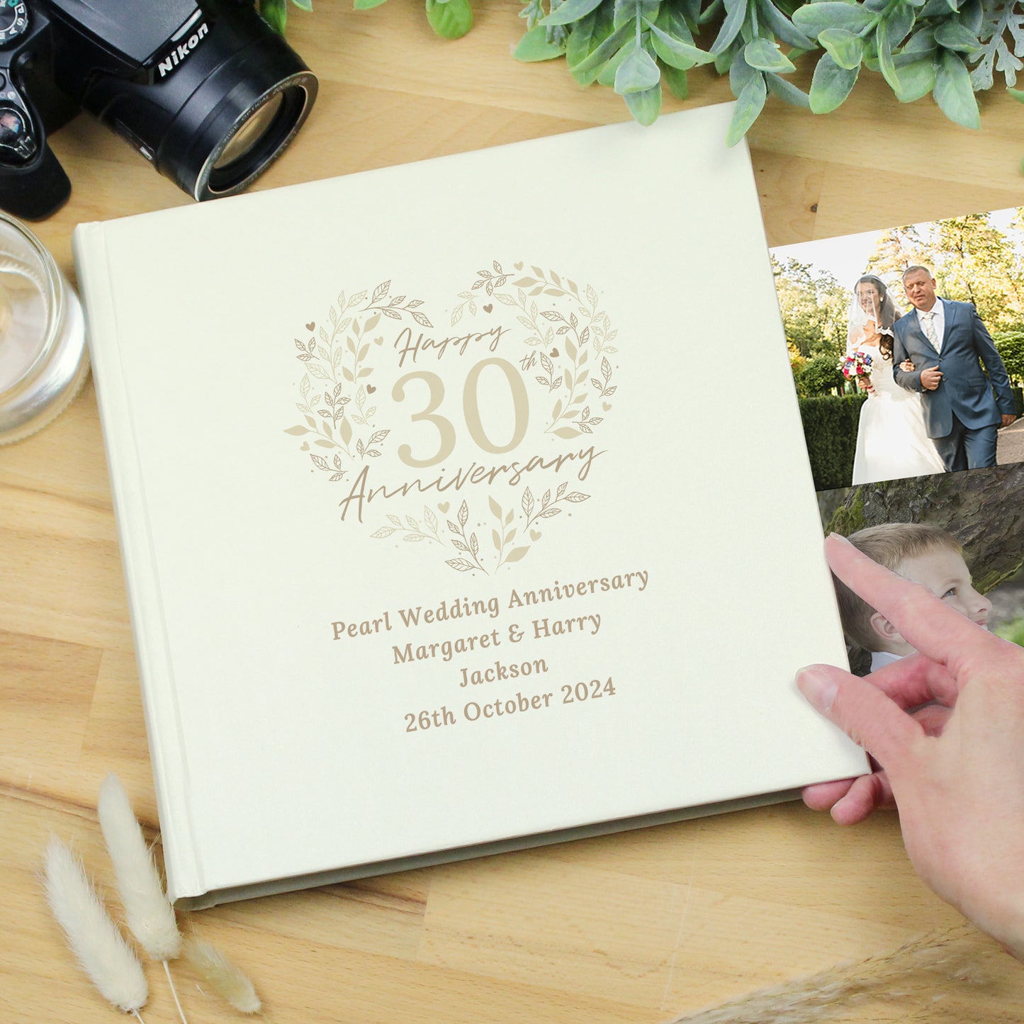 Personalised 30th Pearl Wedding Anniversary Photo Album - image 3