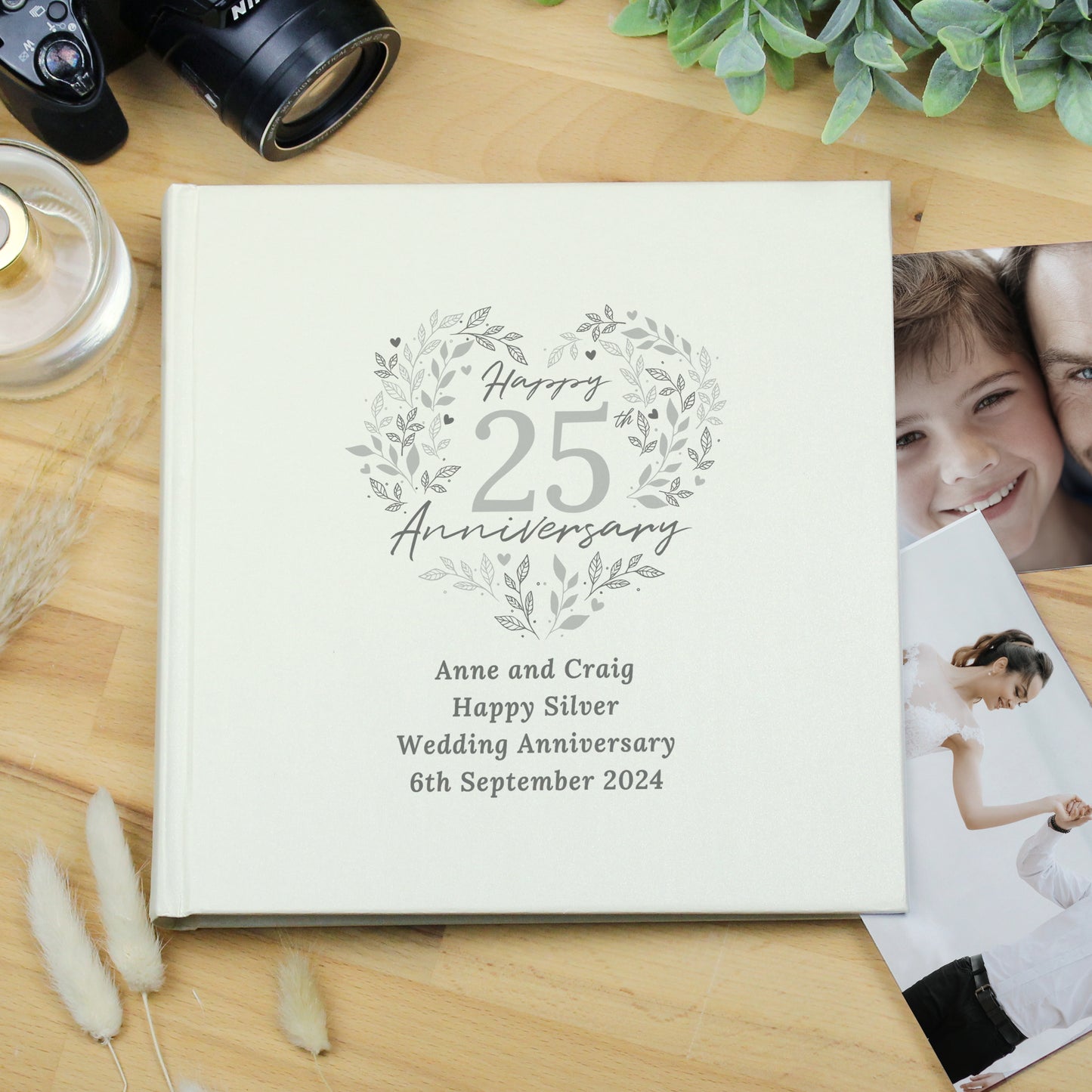Personalised 25th Silver Wedding Anniversary Photo Album - image 4