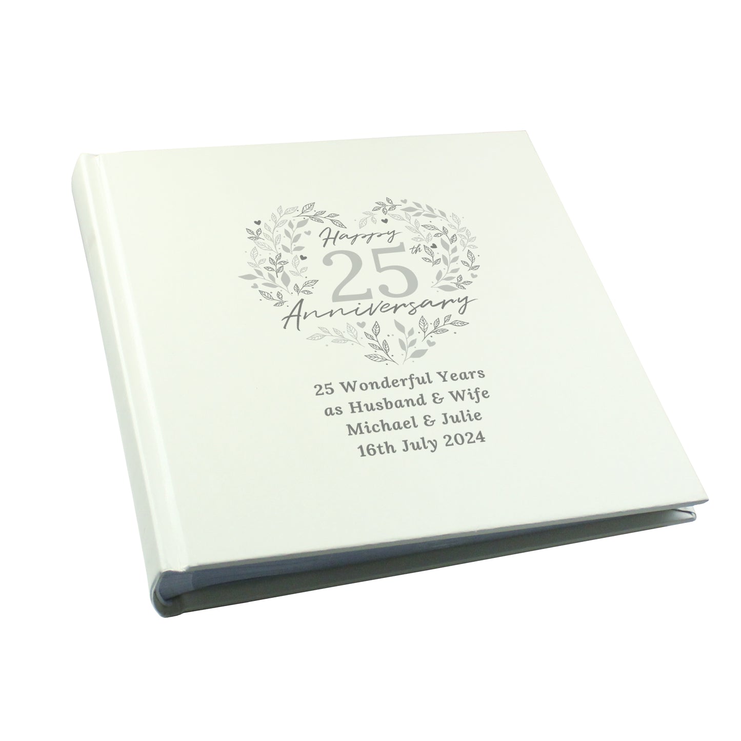 Personalised 25th Silver Wedding Anniversary Photo Album - image 5
