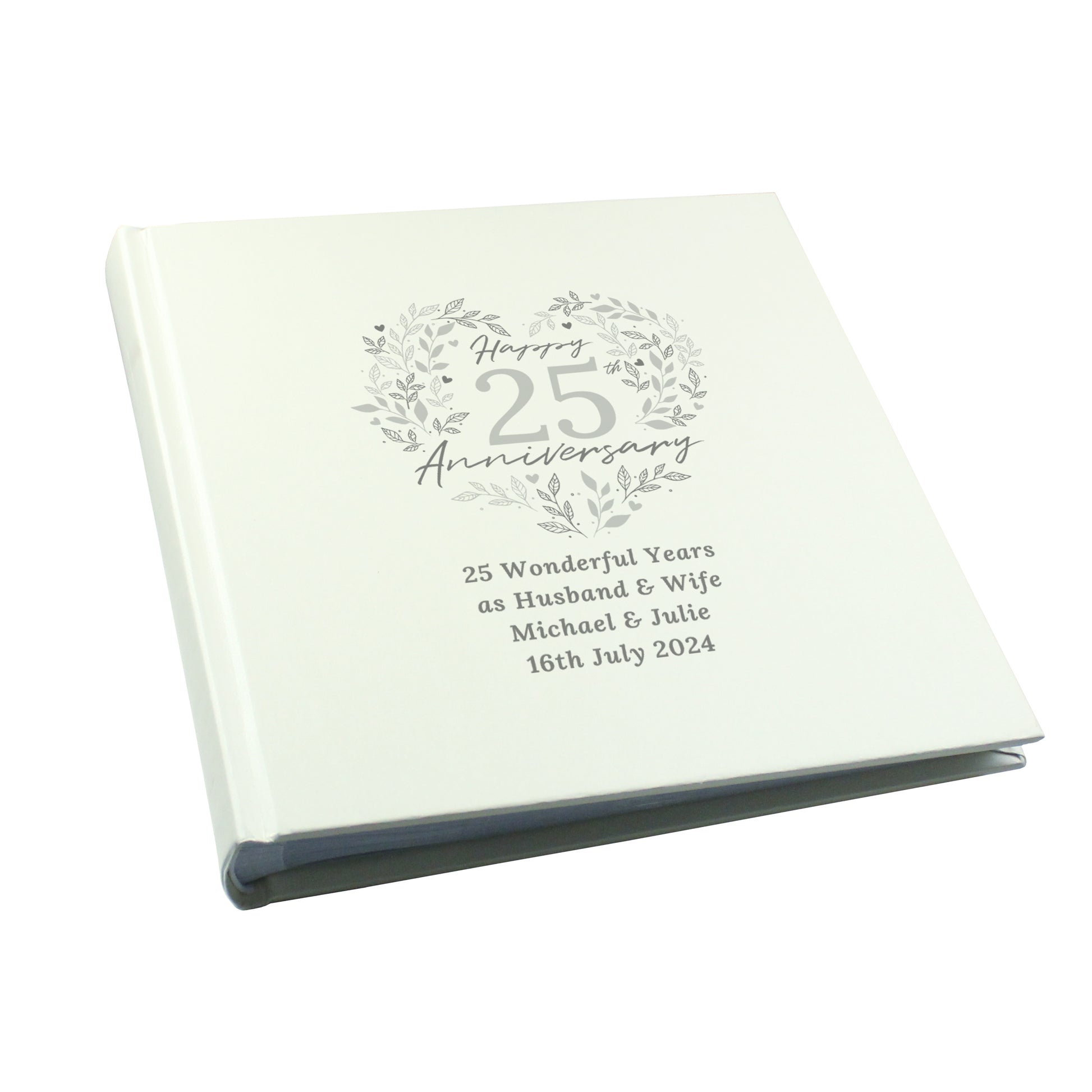 Personalised 25th Silver Wedding Anniversary Photo Album - image 5