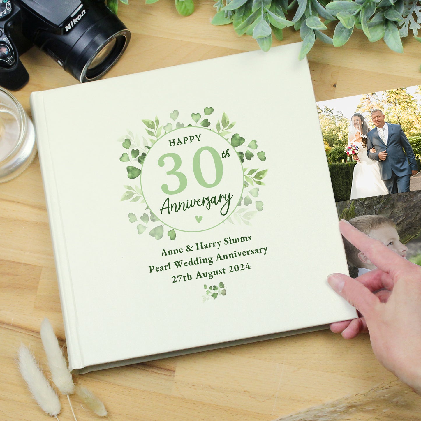Personalised Botanical Anniversary Photo Album from Heartfelt Gifts