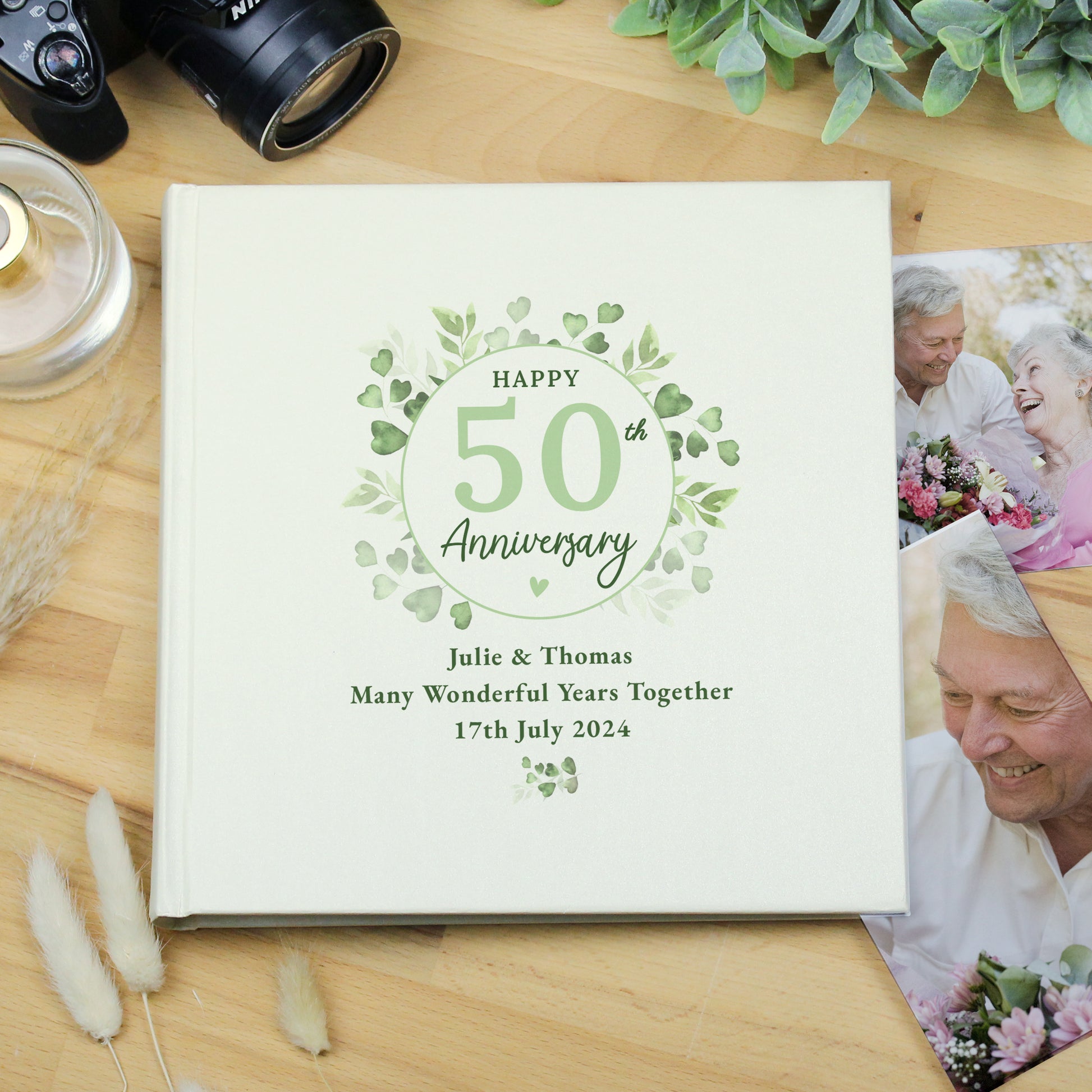 Personalised Botanical Anniversary Photo Album - image 2