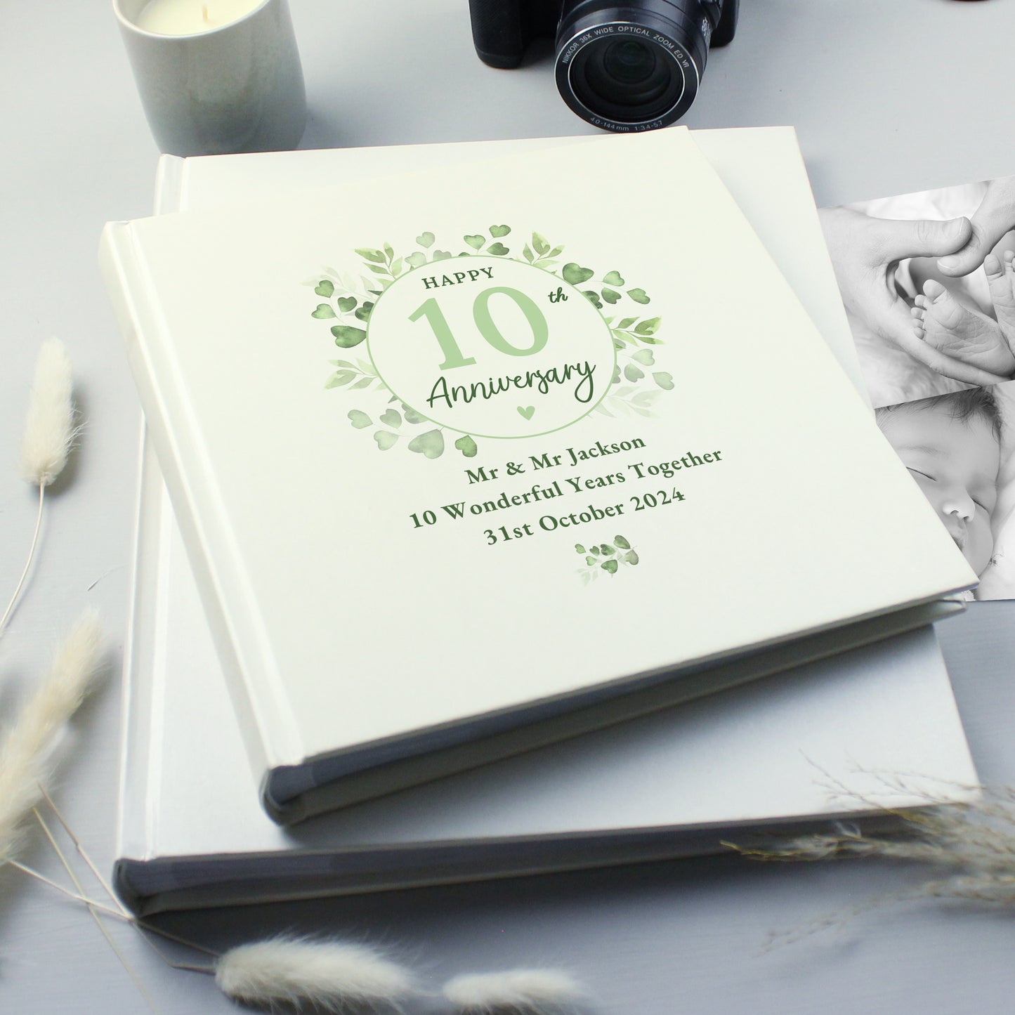 Personalised Botanical Anniversary Photo Album - image 4