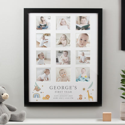 Personalised Animals Black Multi Photo Frame from Heartfelt Gifts