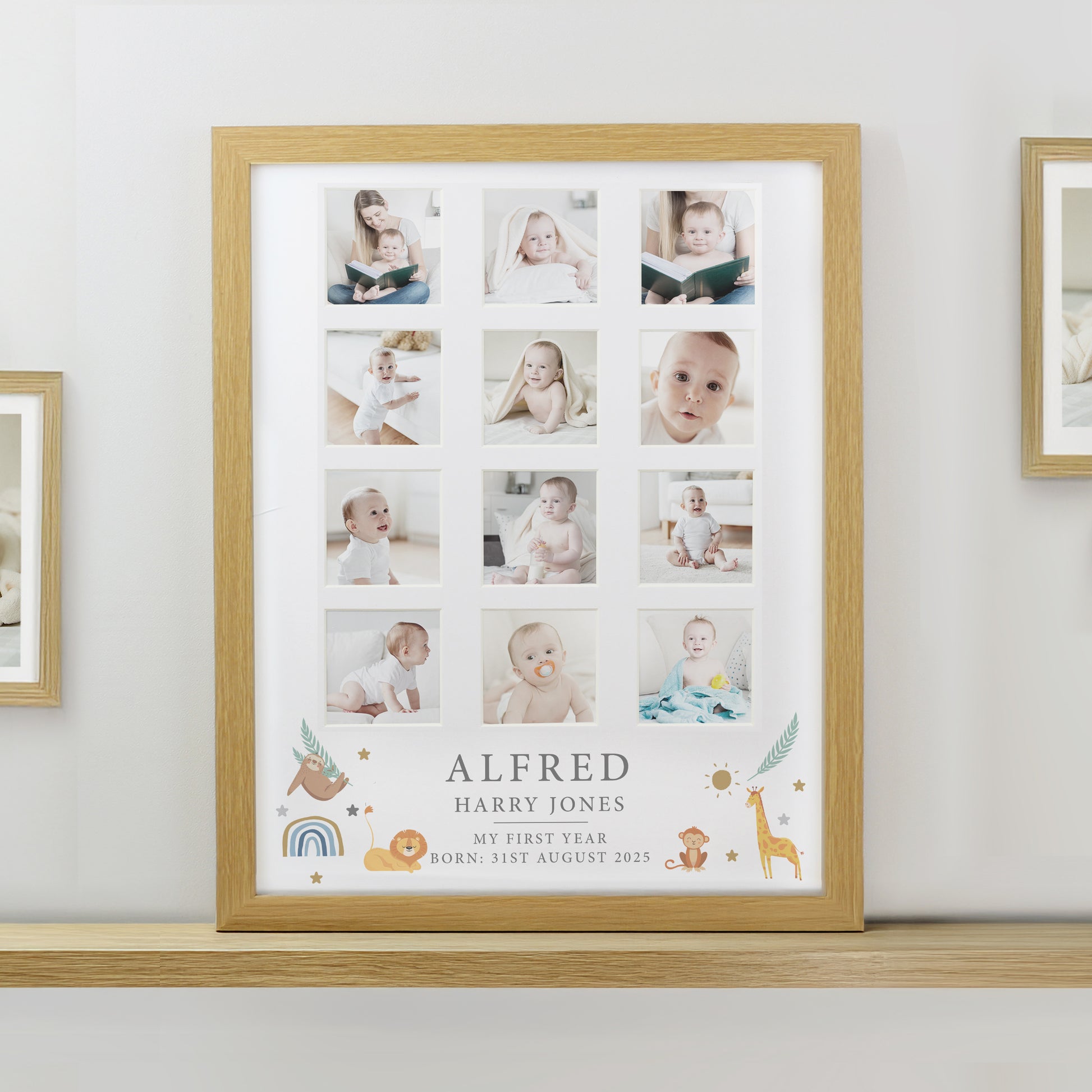 Personalised Animals Oak Multi Photo Frame - image 3