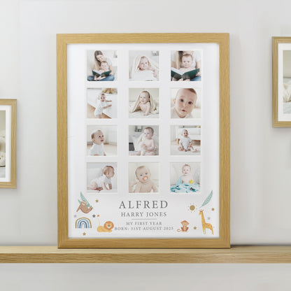 Personalised Animals Oak Multi Photo Frame - image 3