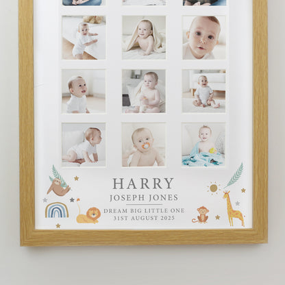 Personalised Animals Oak Multi Photo Frame - image 6