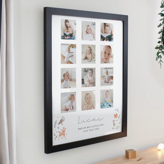 Personalised Woodland Animal Black Multi Photo Frame - image 2