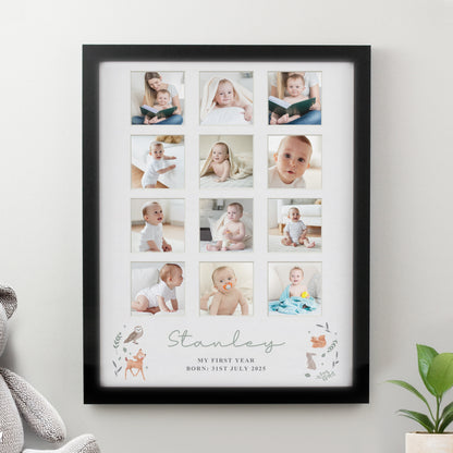 Personalised Woodland Animal Black Multi Photo Frame - image 3