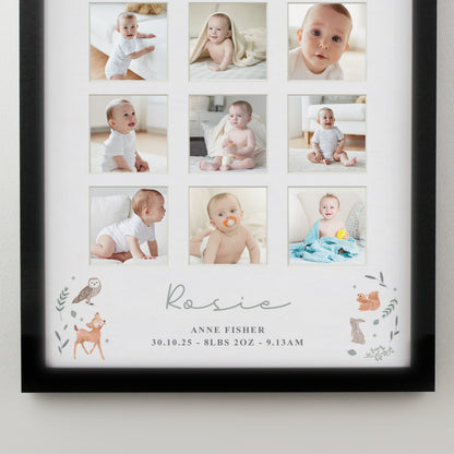 Personalised Woodland Animal Black Multi Photo Frame - image 6