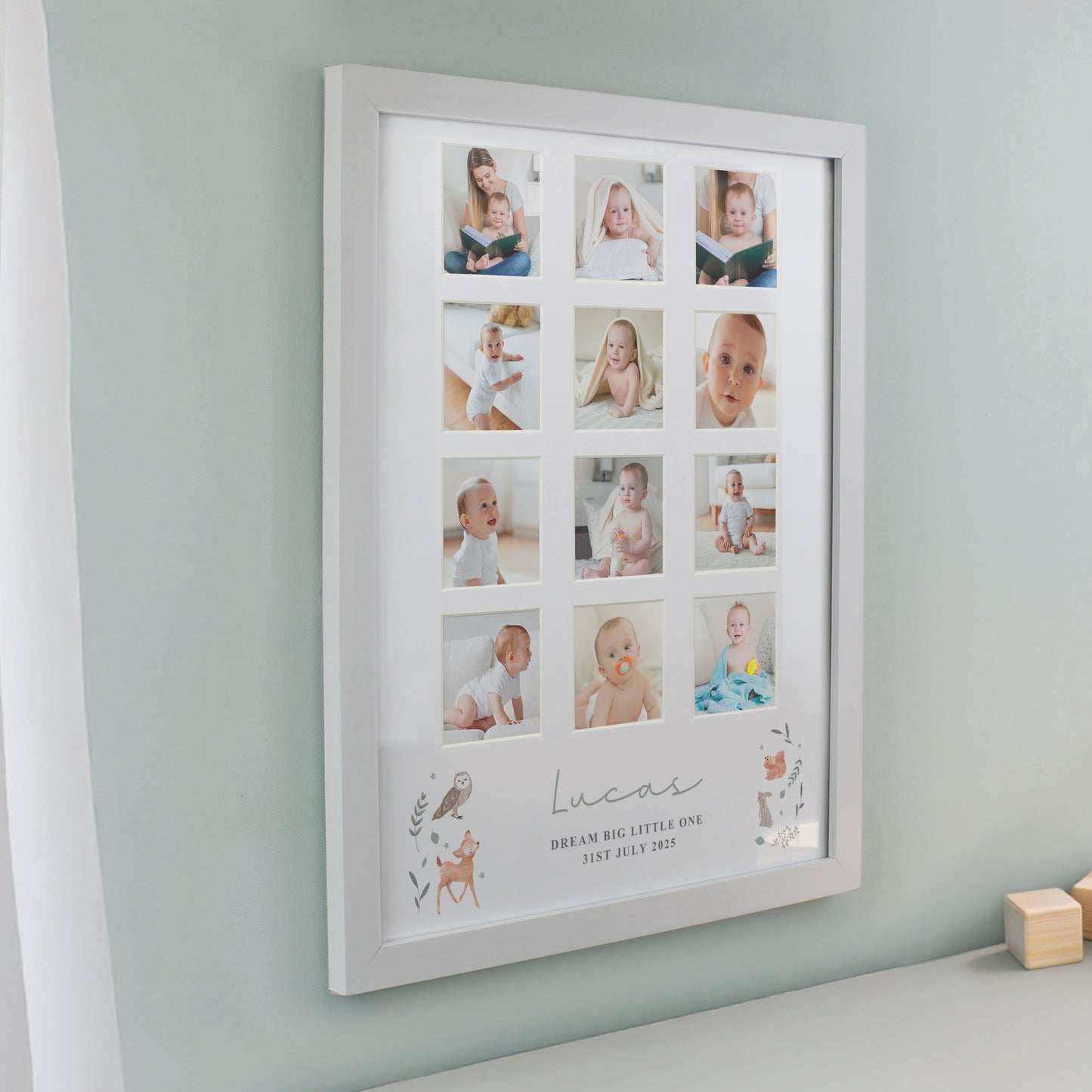 Personalised Woodland Animal White Multi Photo Frame - image 2