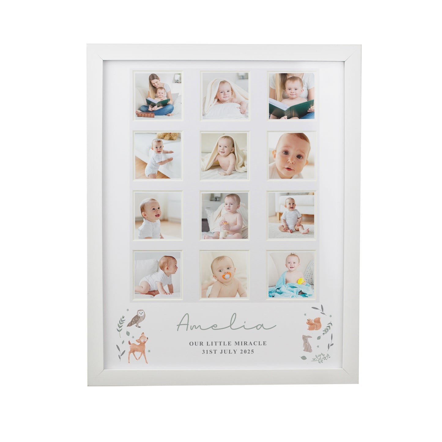Personalised Woodland Animal White Multi Photo Frame - image 5