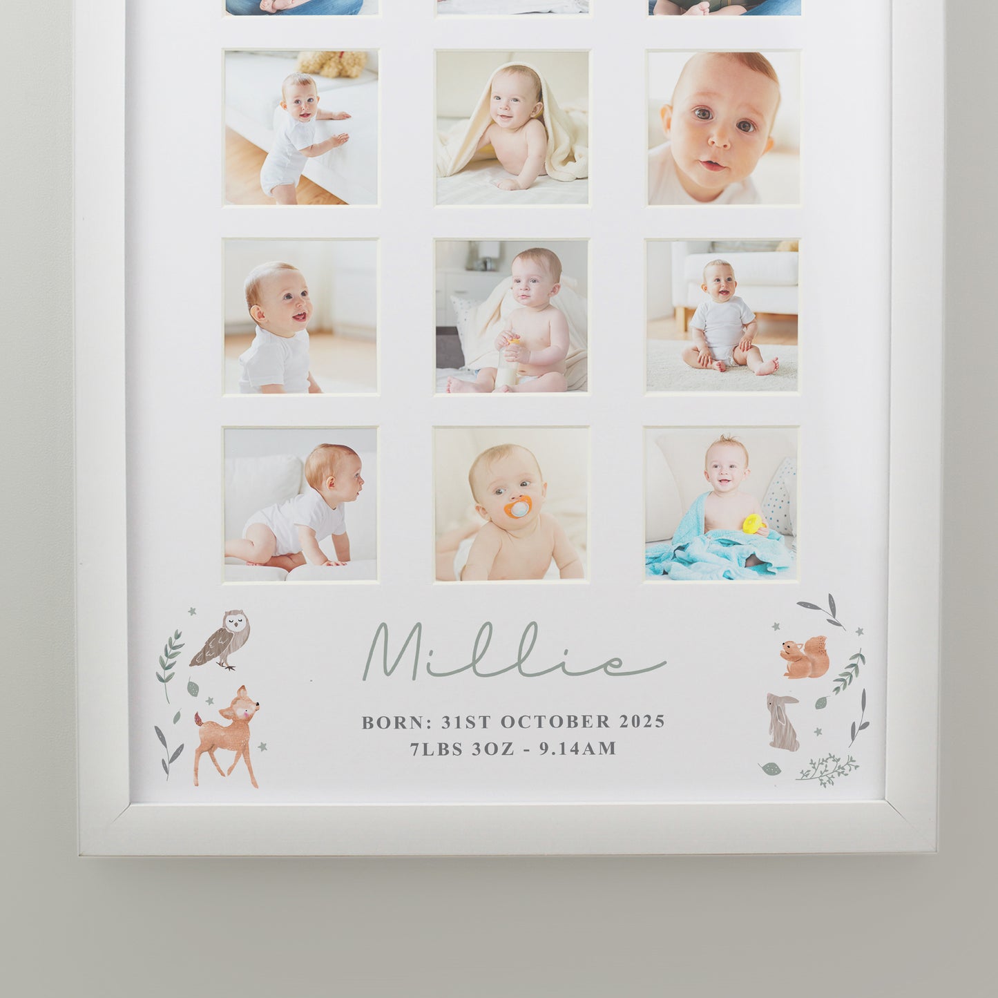 Personalised Woodland Animal White Multi Photo Frame - image 6