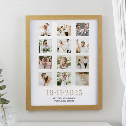 Personalised Special Date Oak Multi Photo Frame from Heartfelt Gifts