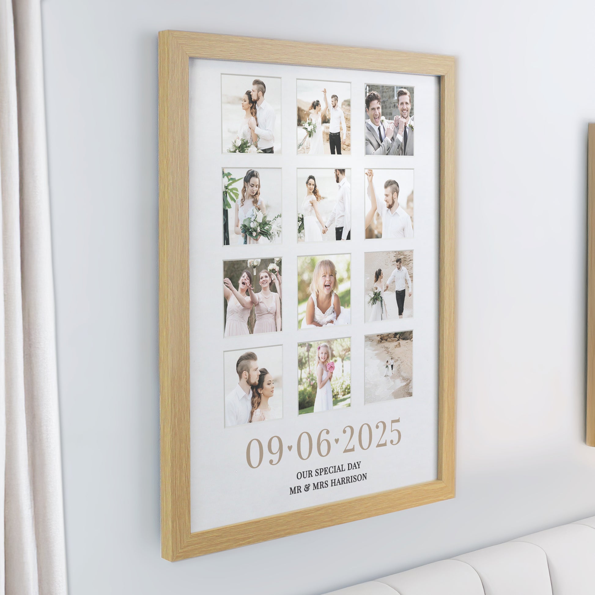 Personalised Special Date Oak Multi Photo Frame - image 2