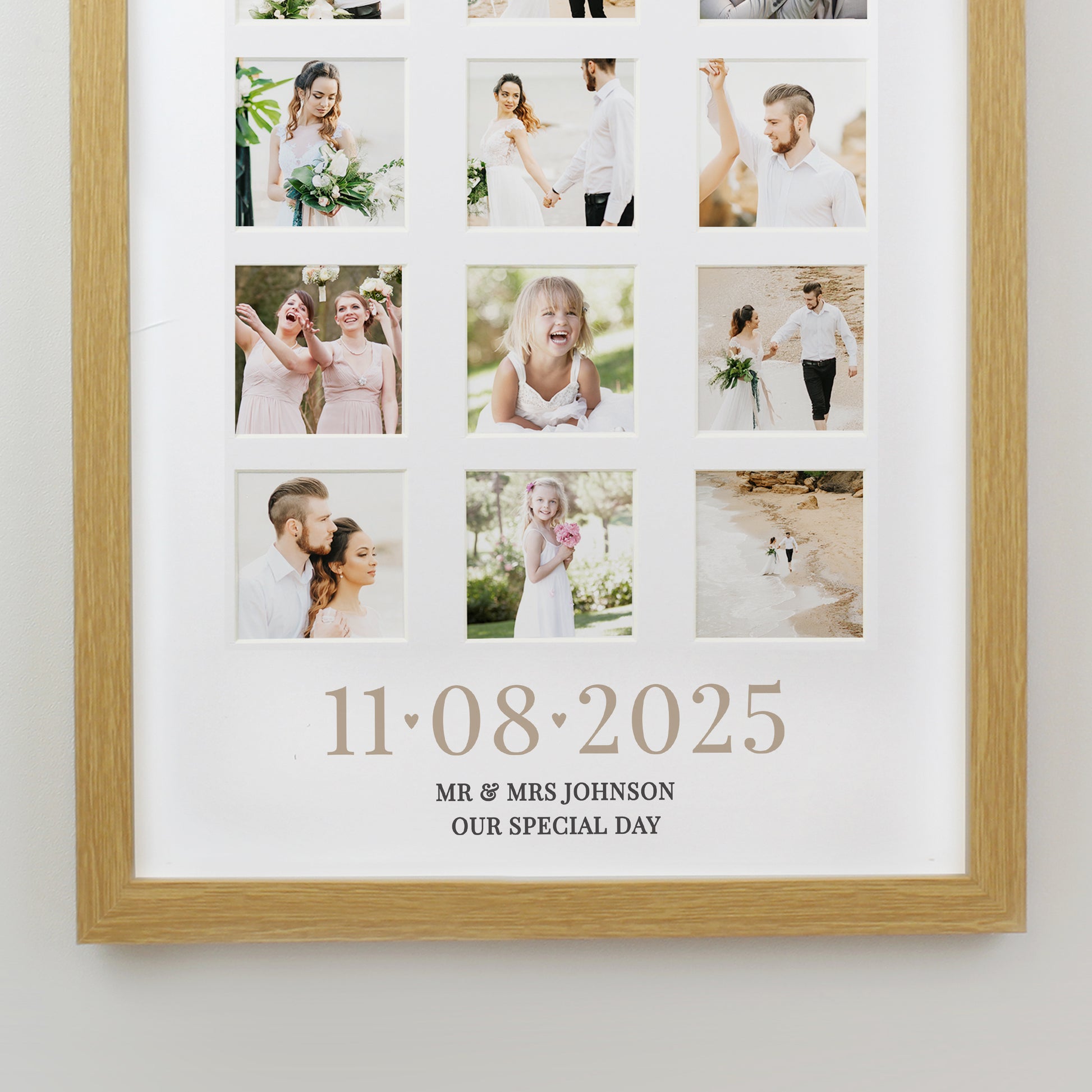 Personalised Special Date Oak Multi Photo Frame - image 3