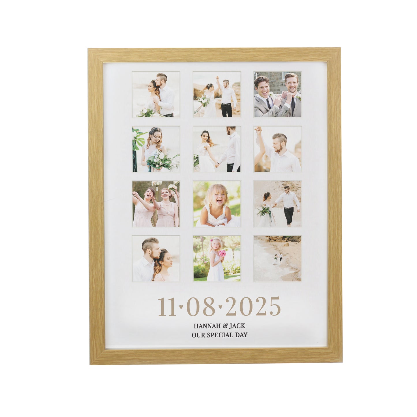Personalised Special Date Oak Multi Photo Frame - image 5