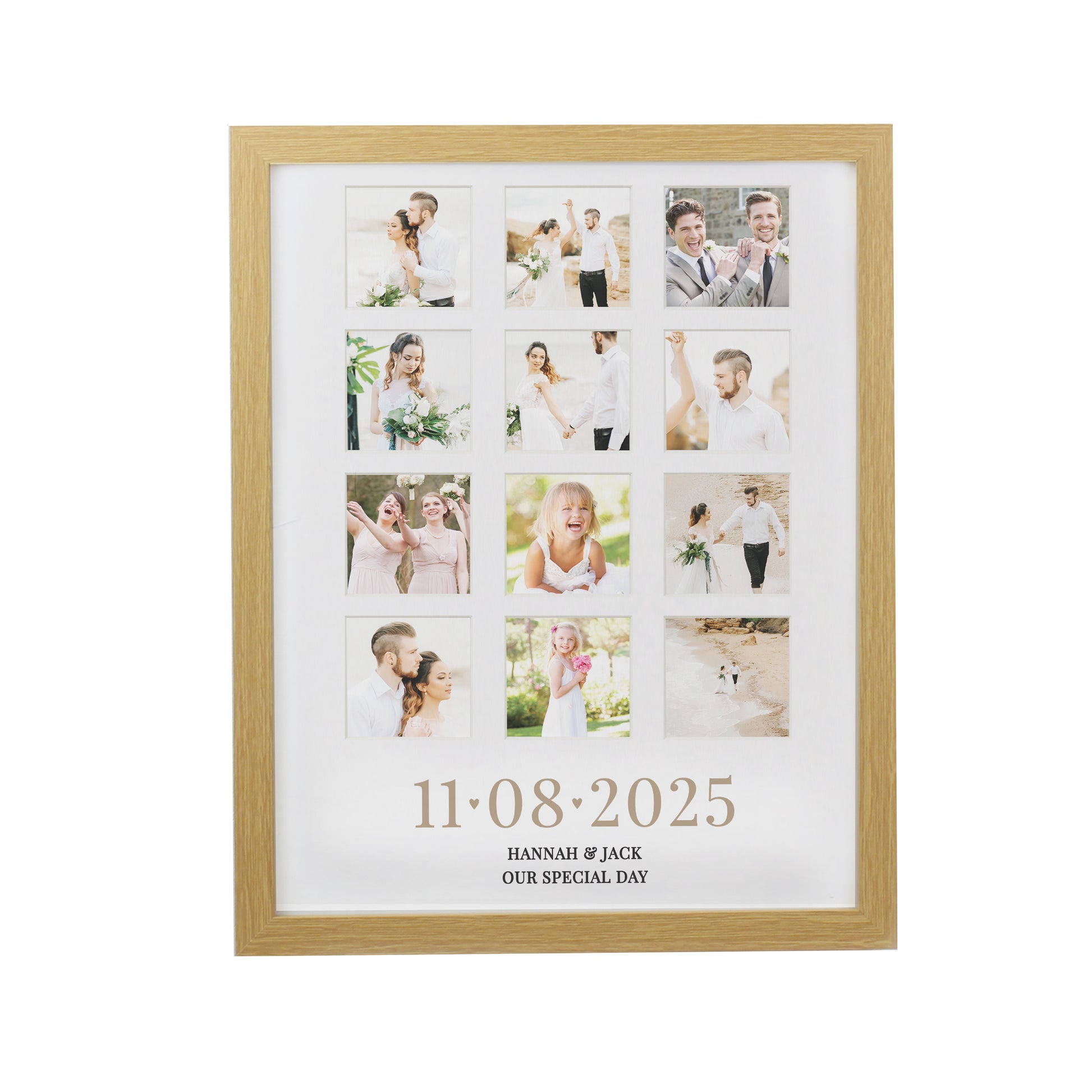 Personalised Special Date Oak Multi Photo Frame - image 5