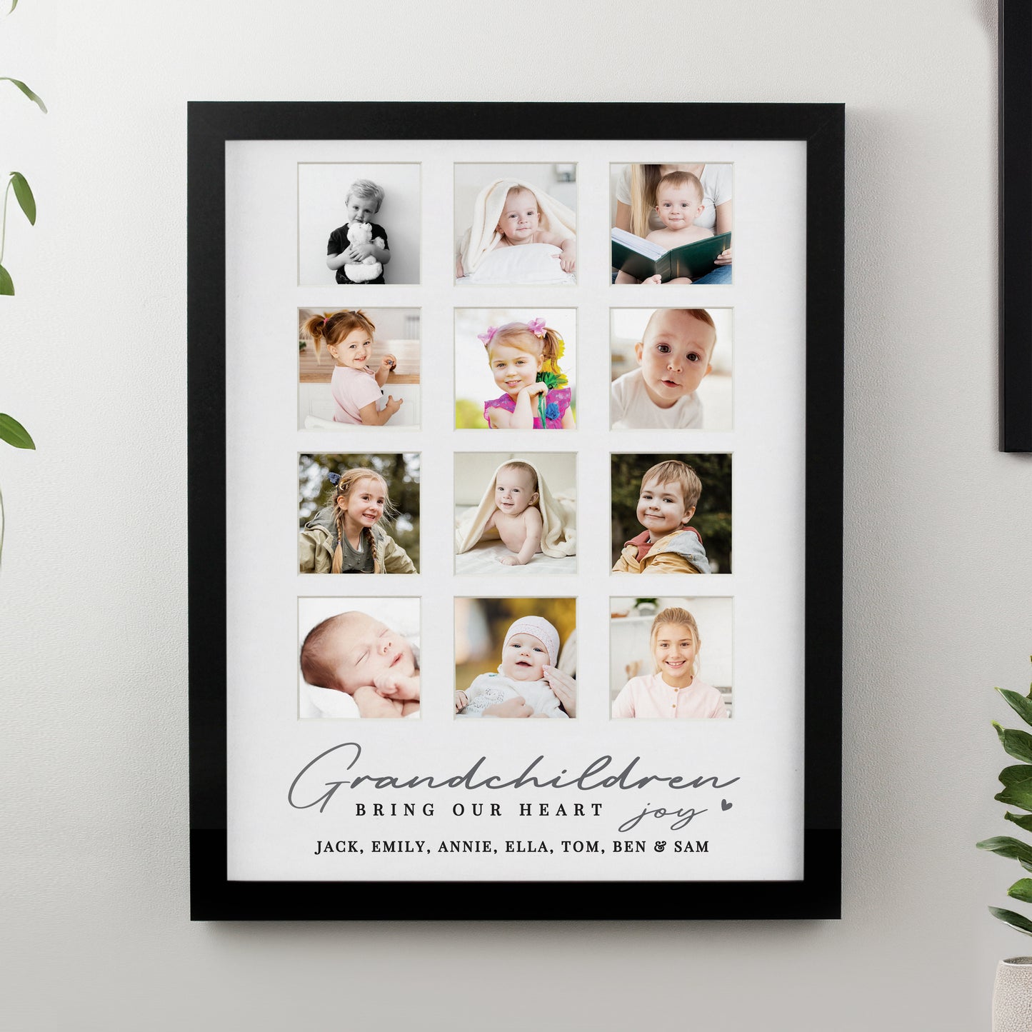 Personalised Grandchildren Black Multi Photo Frame - image 3