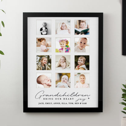 Personalised Grandchildren Black Multi Photo Frame - image 3