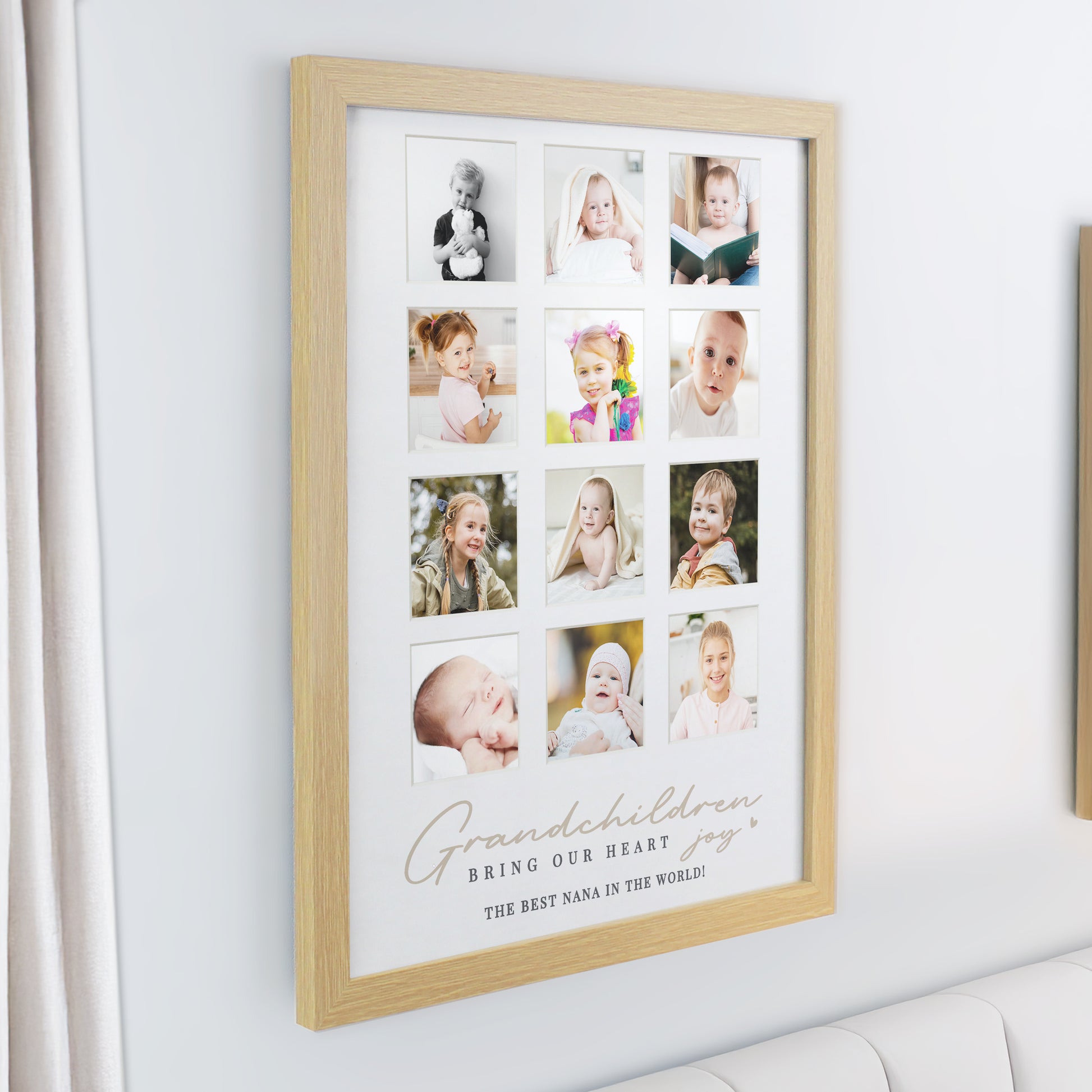 Personalised Grandchildren Oak Multi Photo Frame - image 2