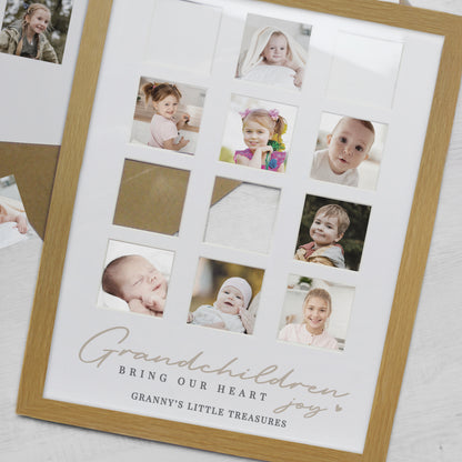 Personalised Grandchildren Oak Multi Photo Frame - image 4