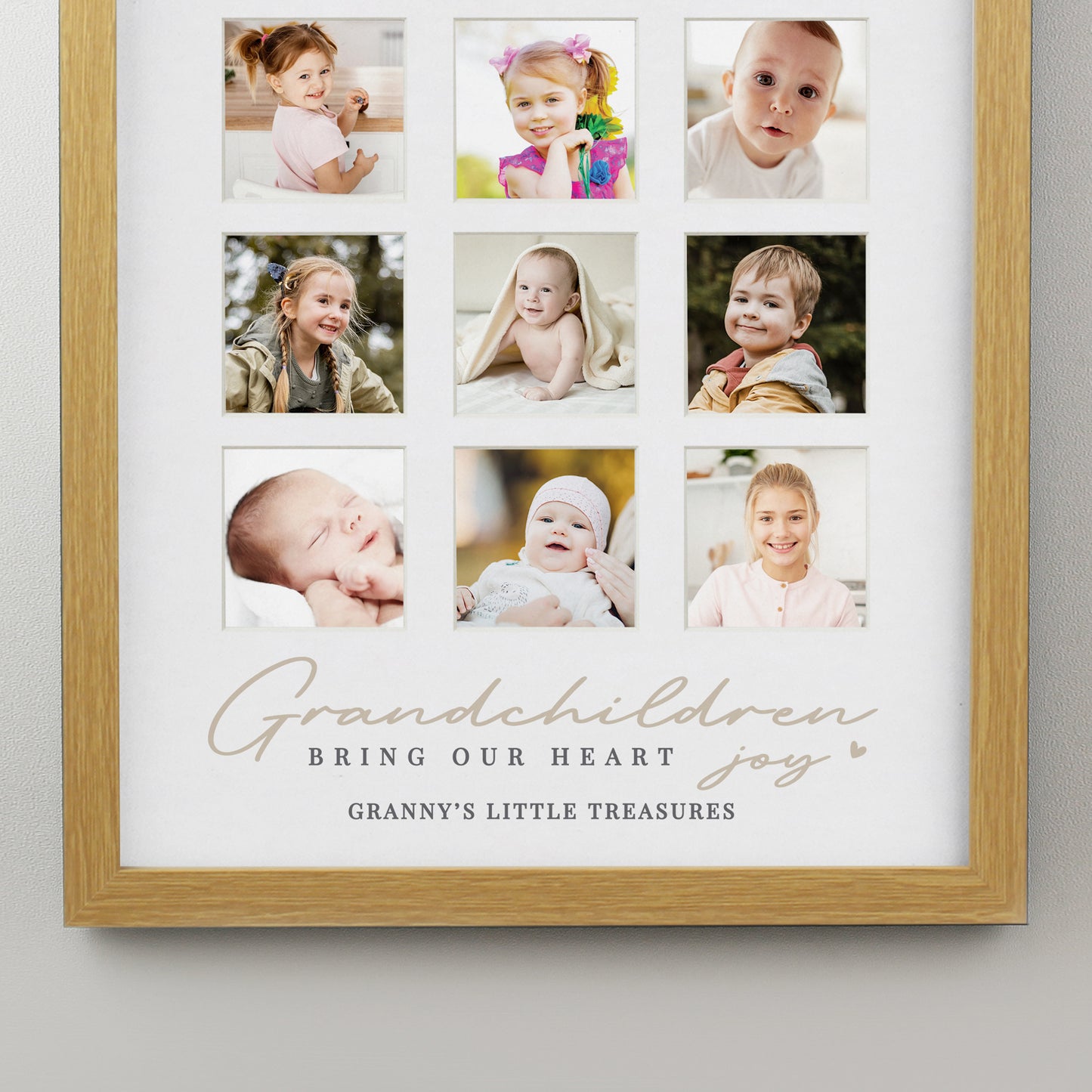 Personalised Grandchildren Oak Multi Photo Frame - image 6
