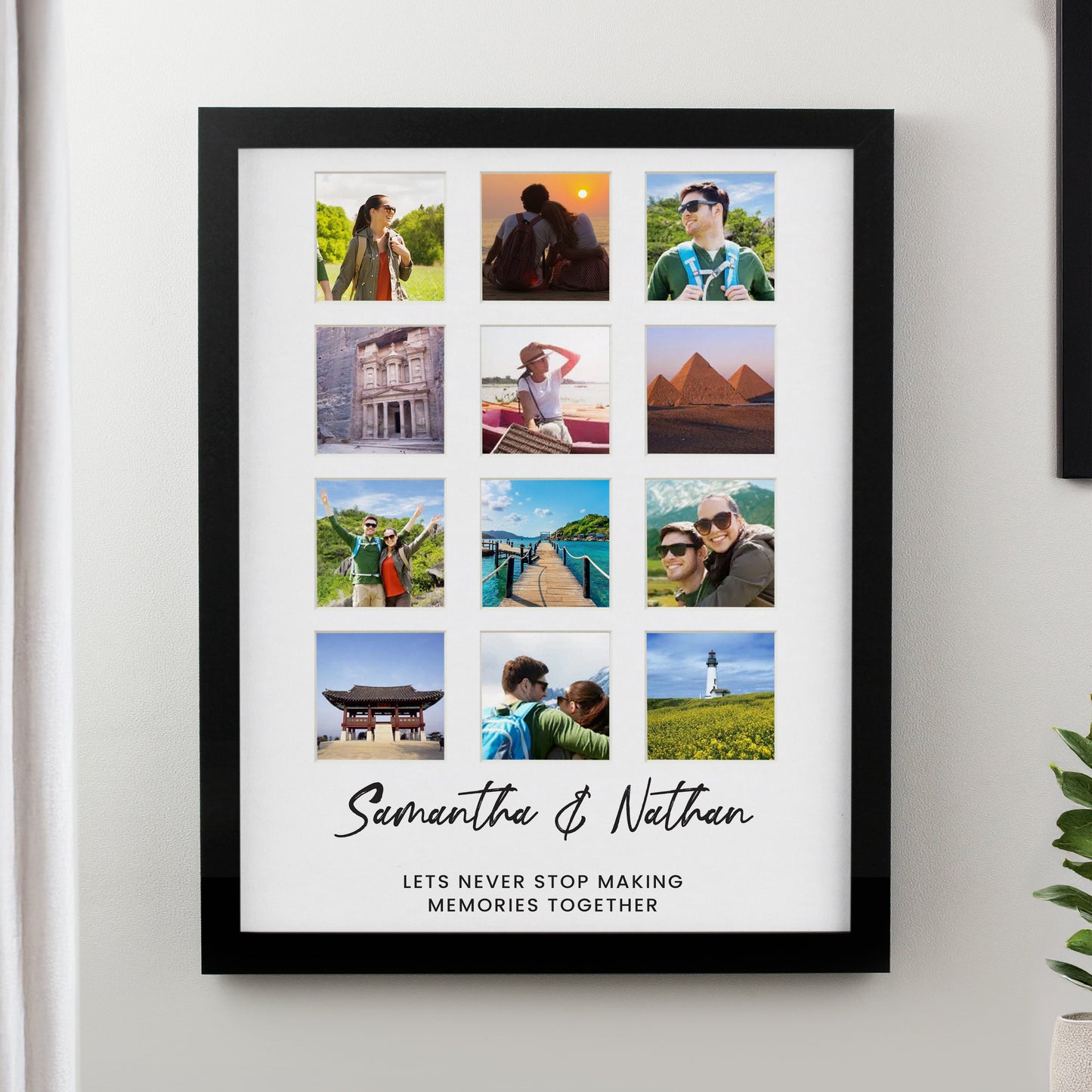 Personalised Black Multi Photo Frame from Heartfelt Gifts