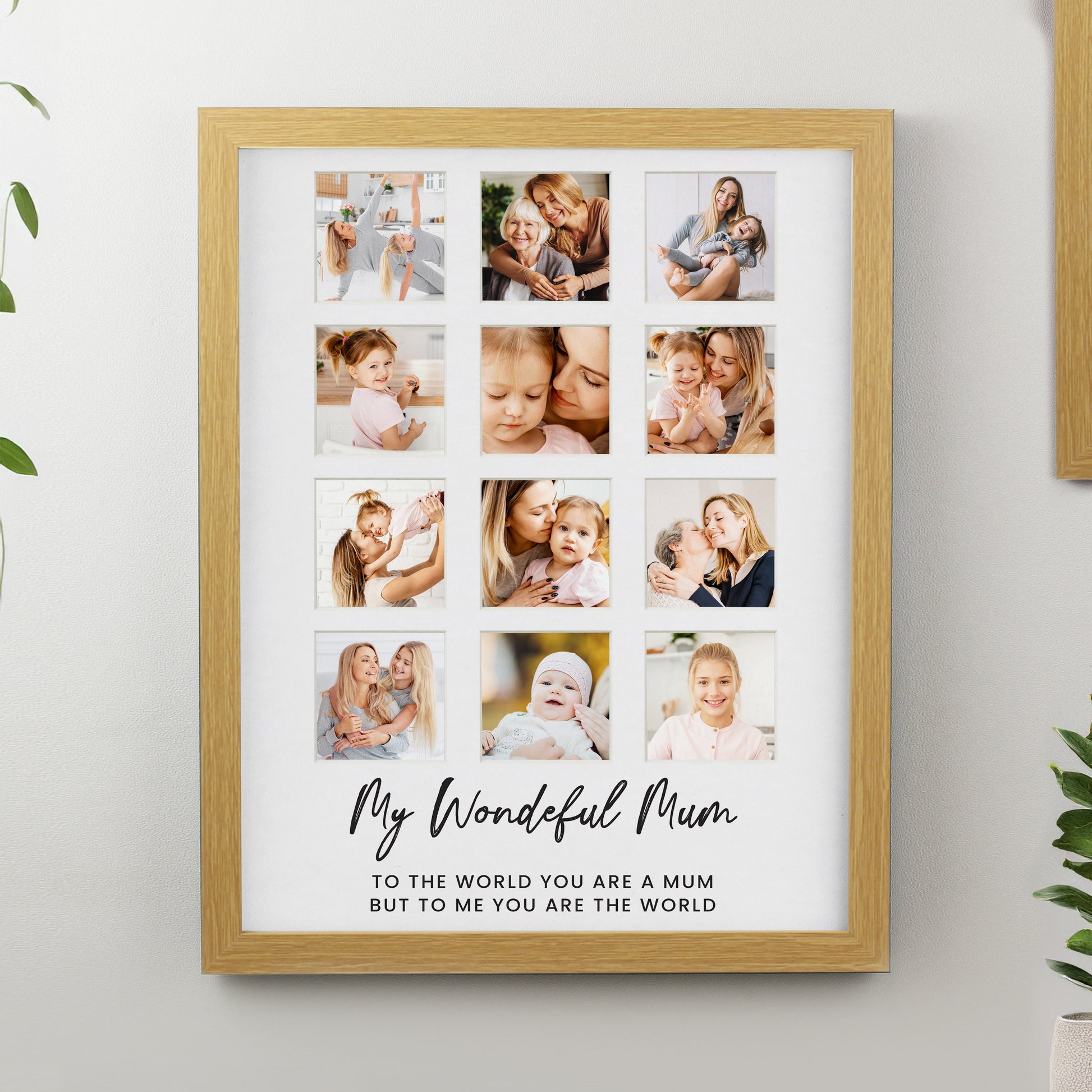 Personalised Oak Multi Photo Frame - image 3