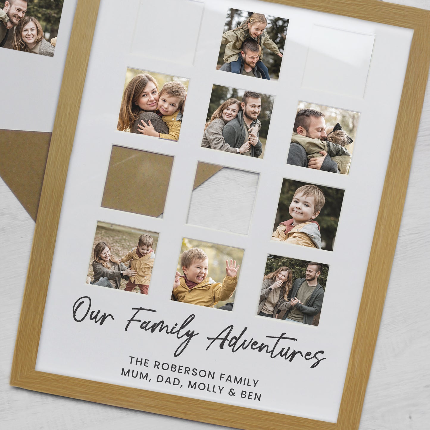 Personalised Oak Multi Photo Frame - image 4