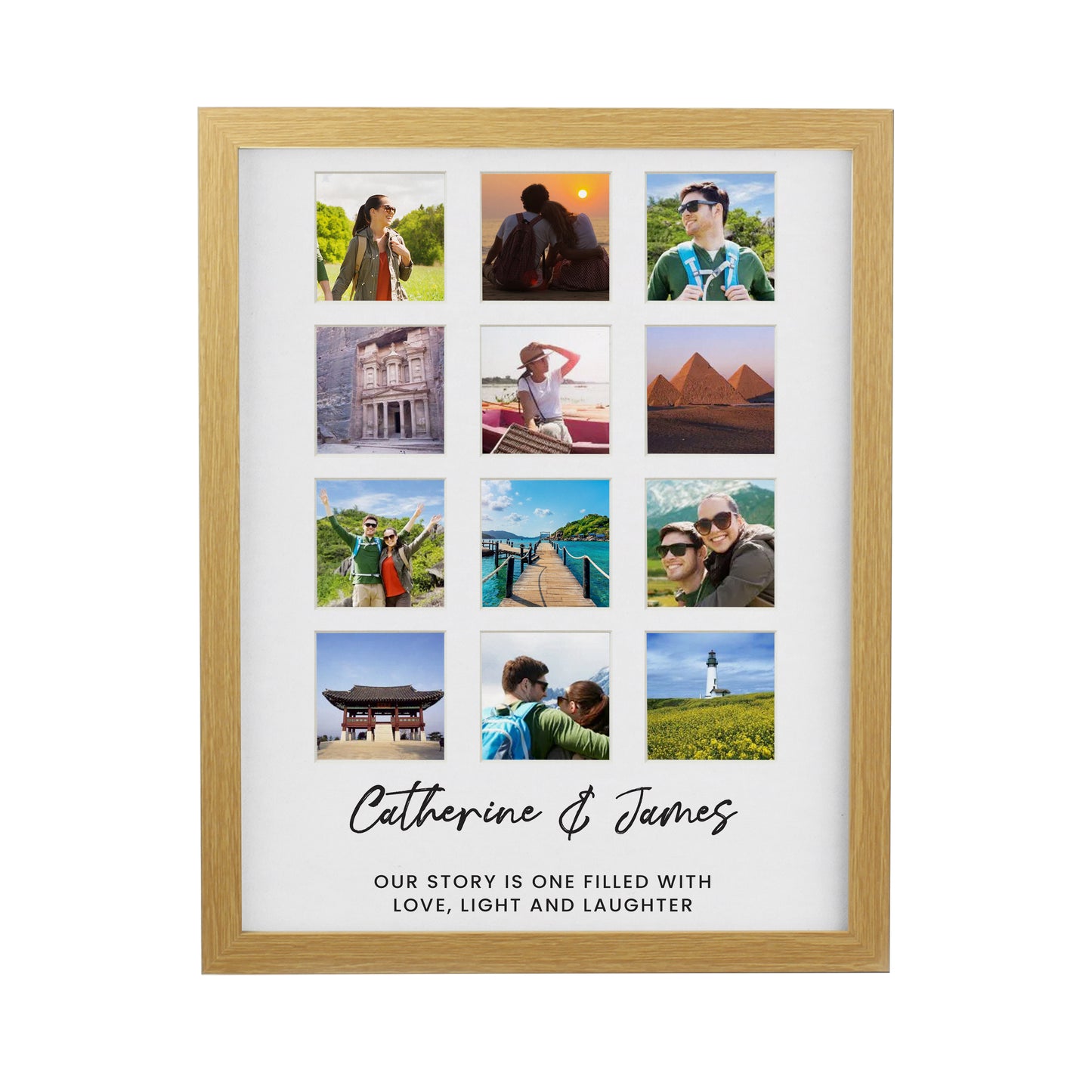 Personalised Oak Multi Photo Frame - image 5