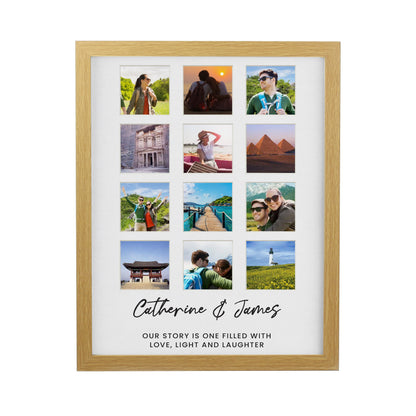 Personalised Oak Multi Photo Frame - image 5