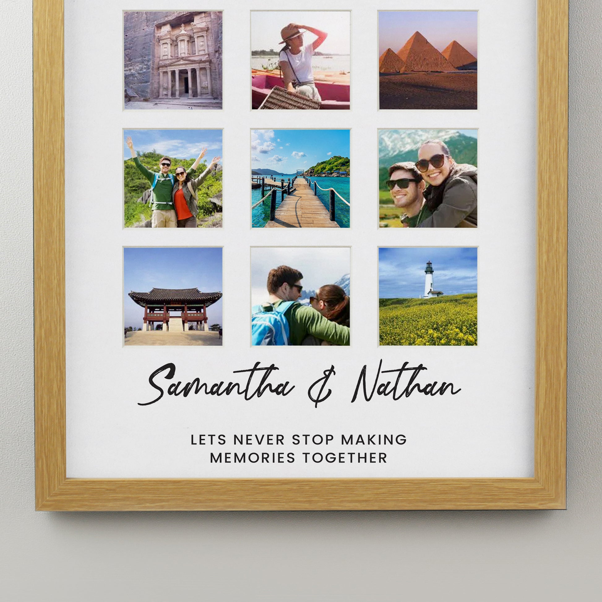 Personalised Oak Multi Photo Frame - image 6