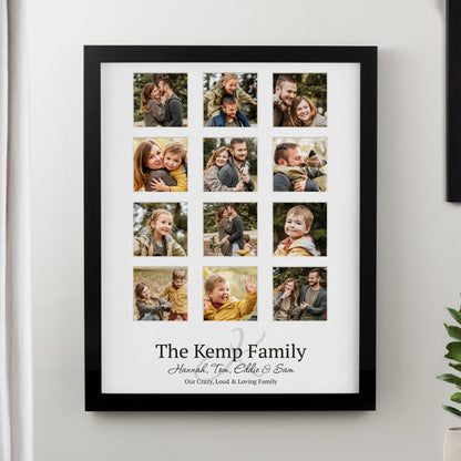 Personalised Family Black Multi Photo Frame from Heartfelt Gifts