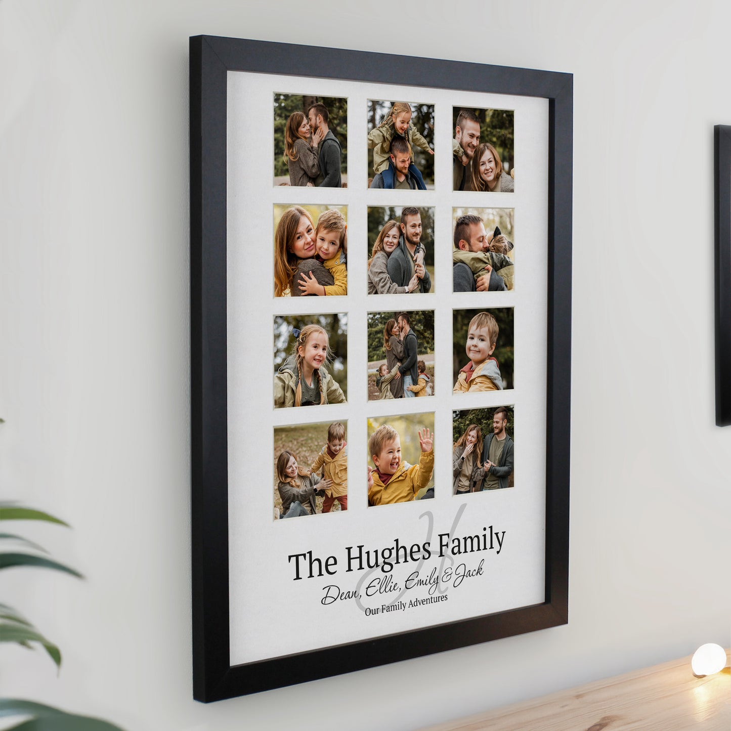 Personalised Family Black Multi Photo Frame - image 2