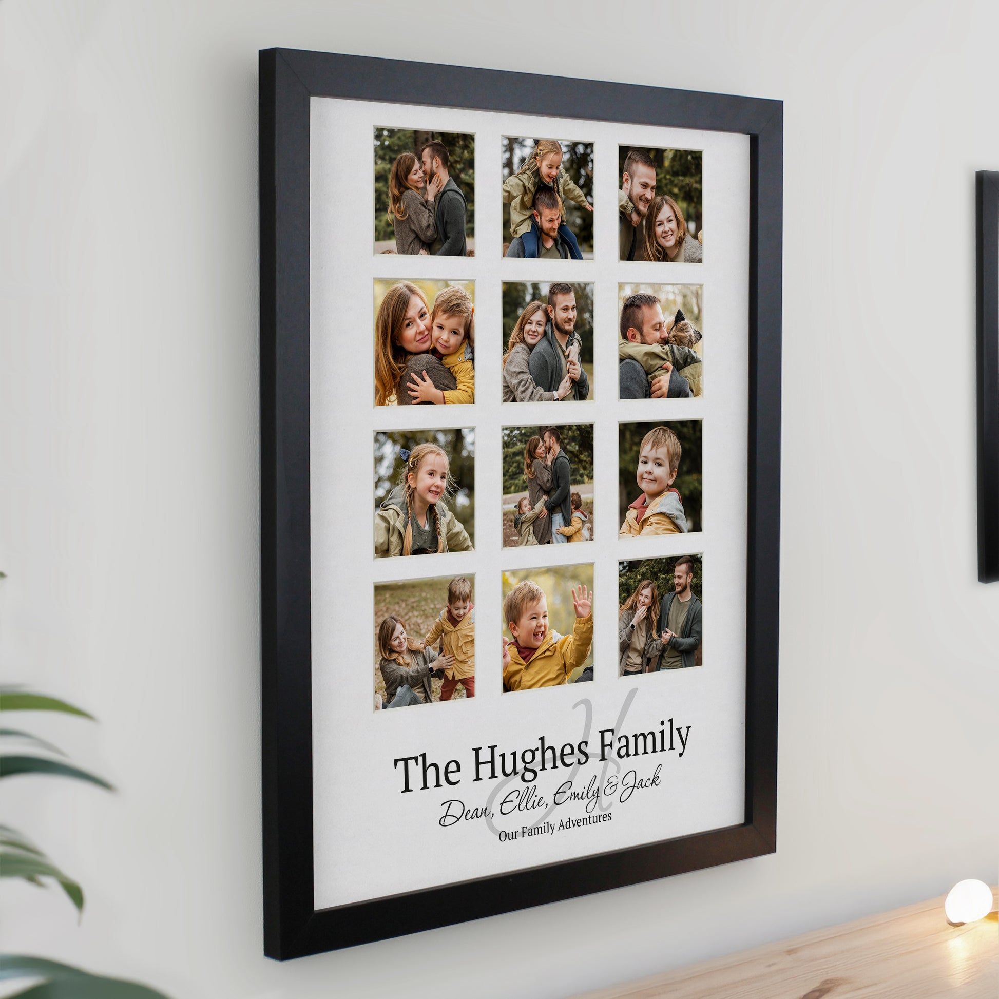 Personalised Family Black Multi Photo Frame - image 2