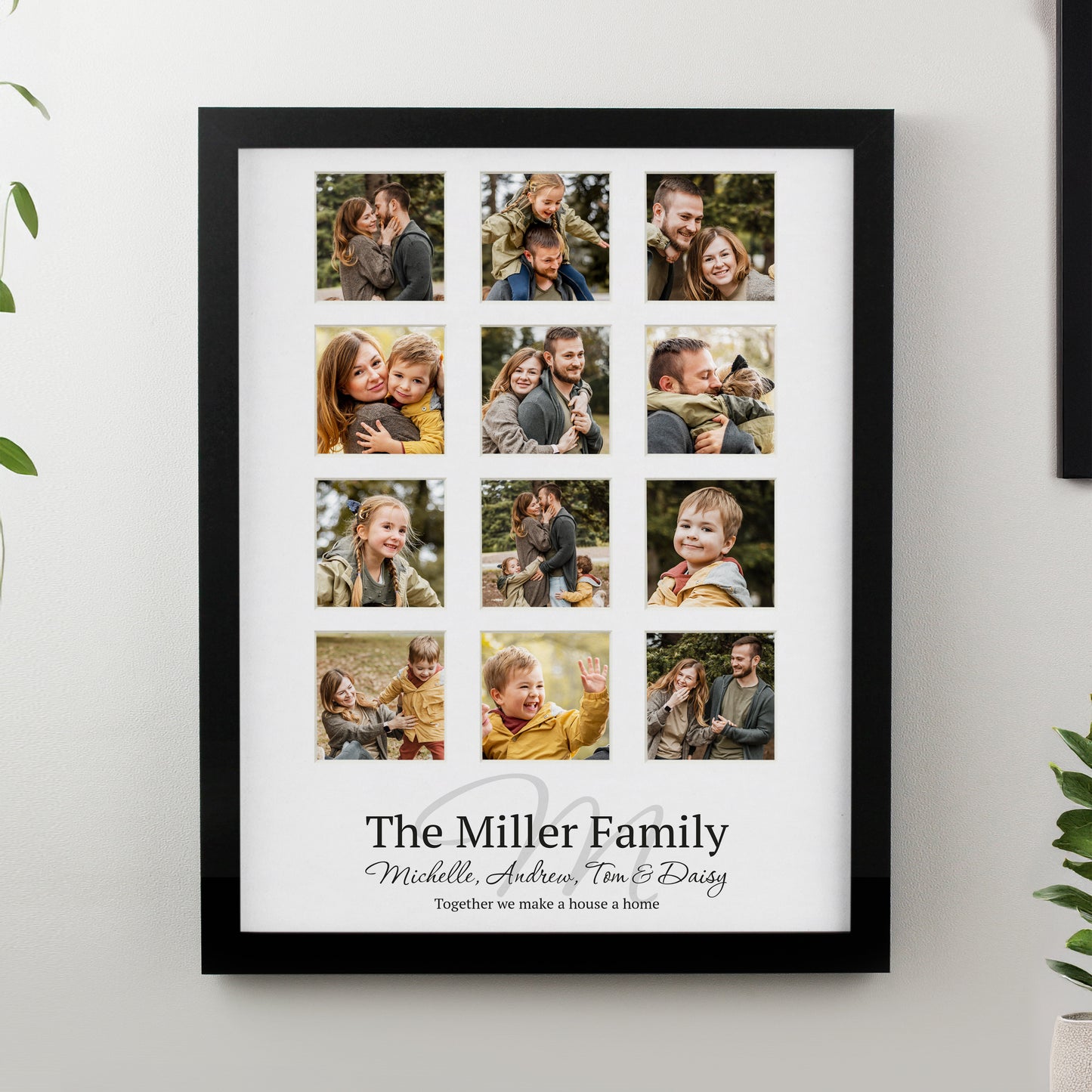 Personalised Family Black Multi Photo Frame - image 3