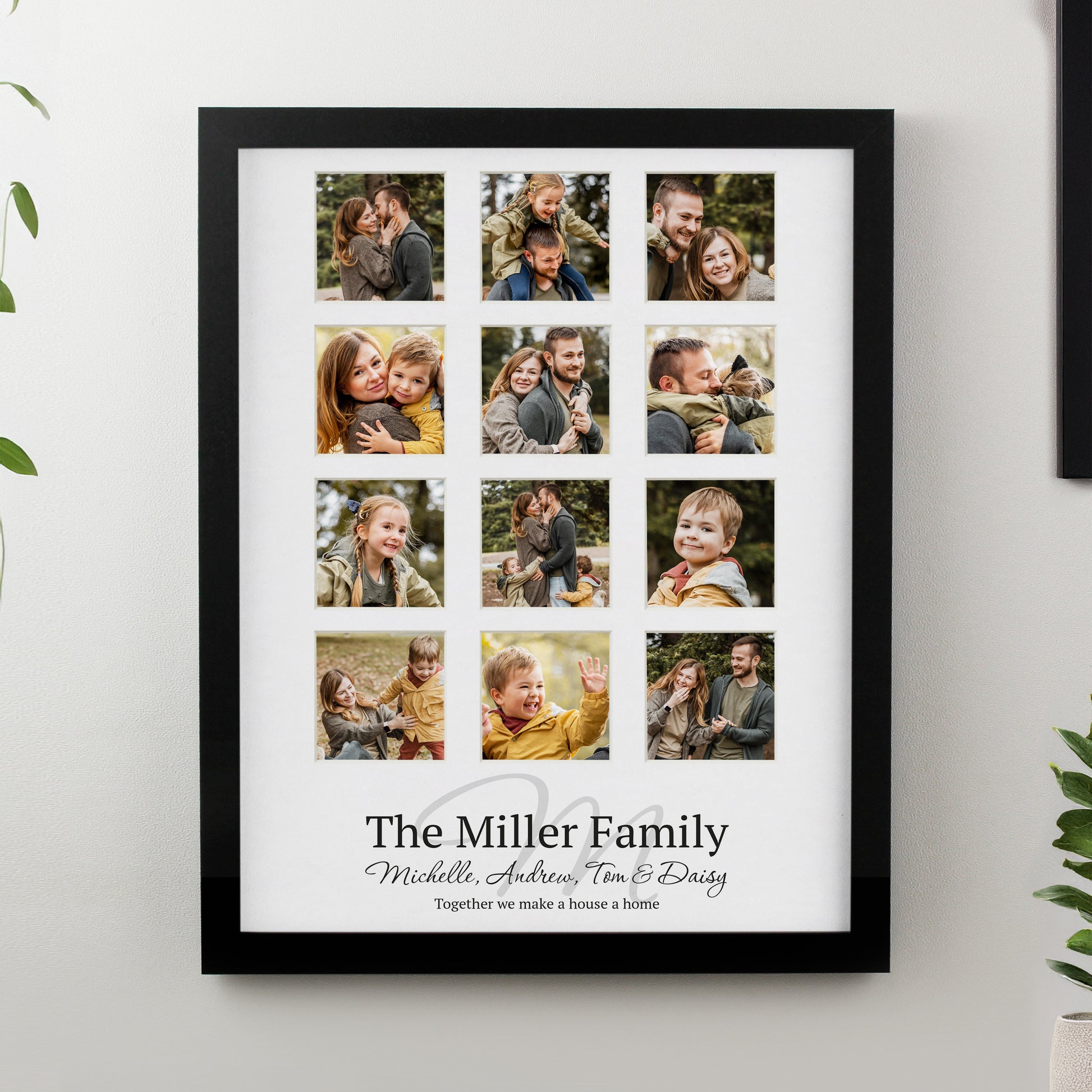 Personalised Family Black Multi Photo Frame - image 3