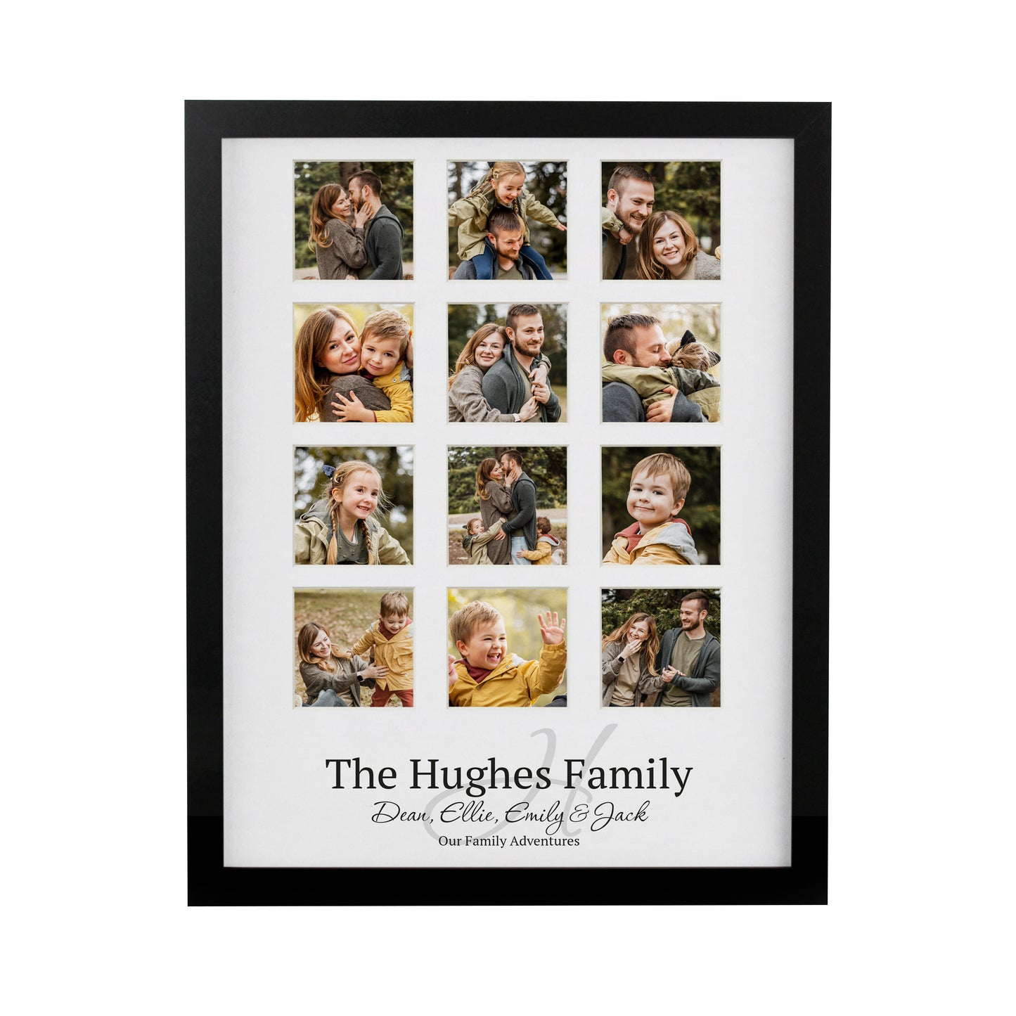 Personalised Family Black Multi Photo Frame - image 5