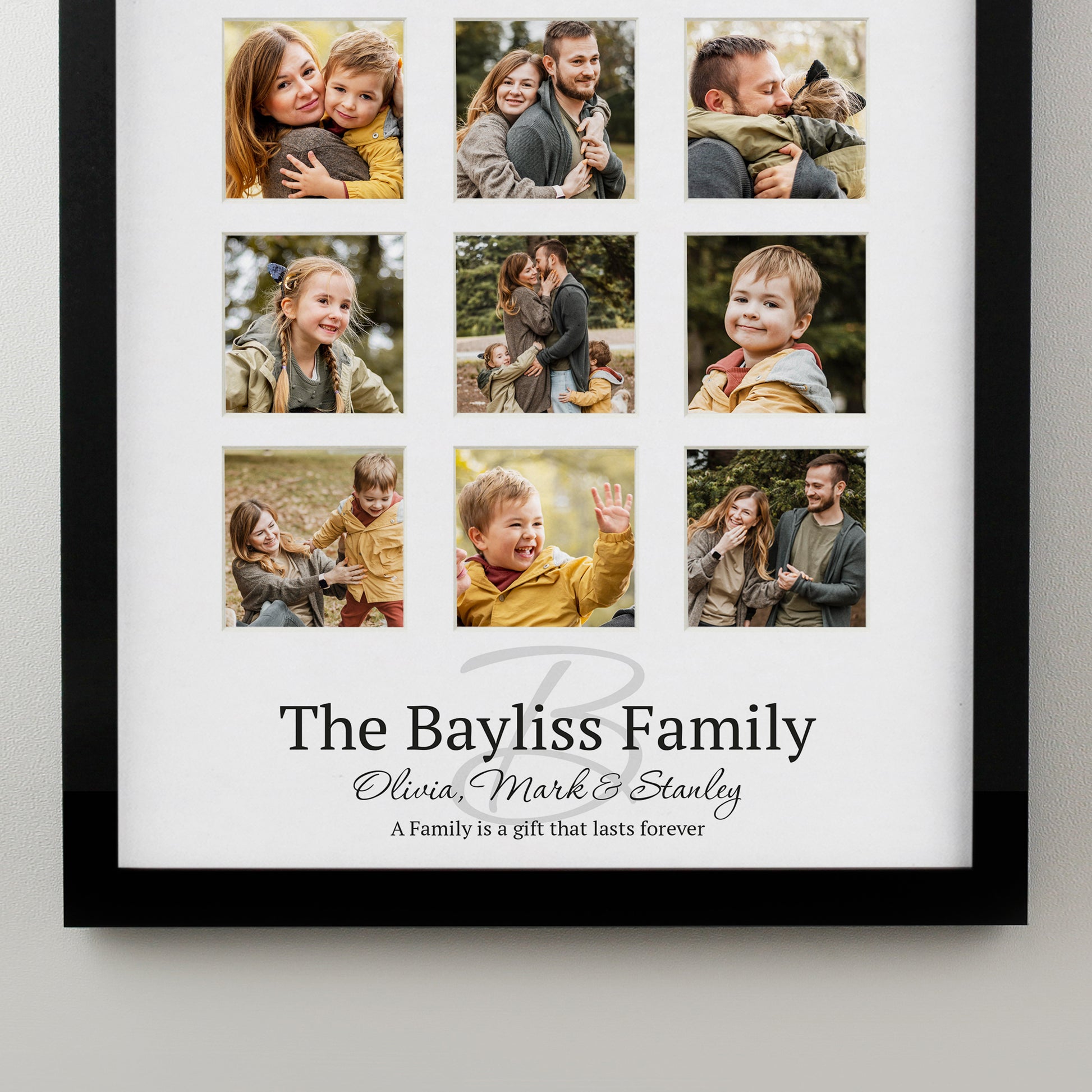 Personalised Family Black Multi Photo Frame - image 6